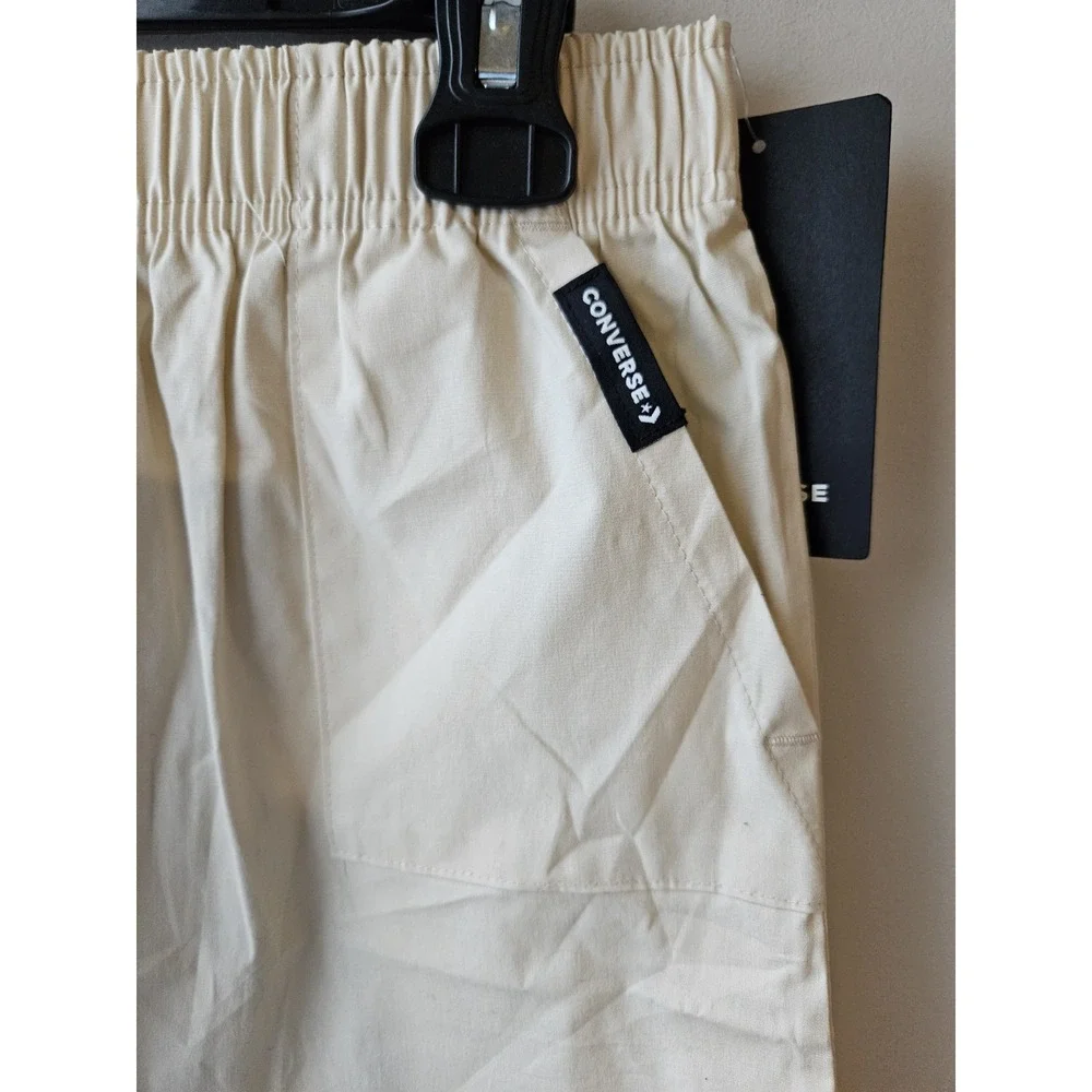 Converse Girls Skirt Size S 8–10 Light Dune Beige‎ Elastic Waist Pockets NWT